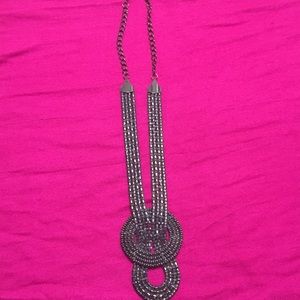 Gun metal statement necklace